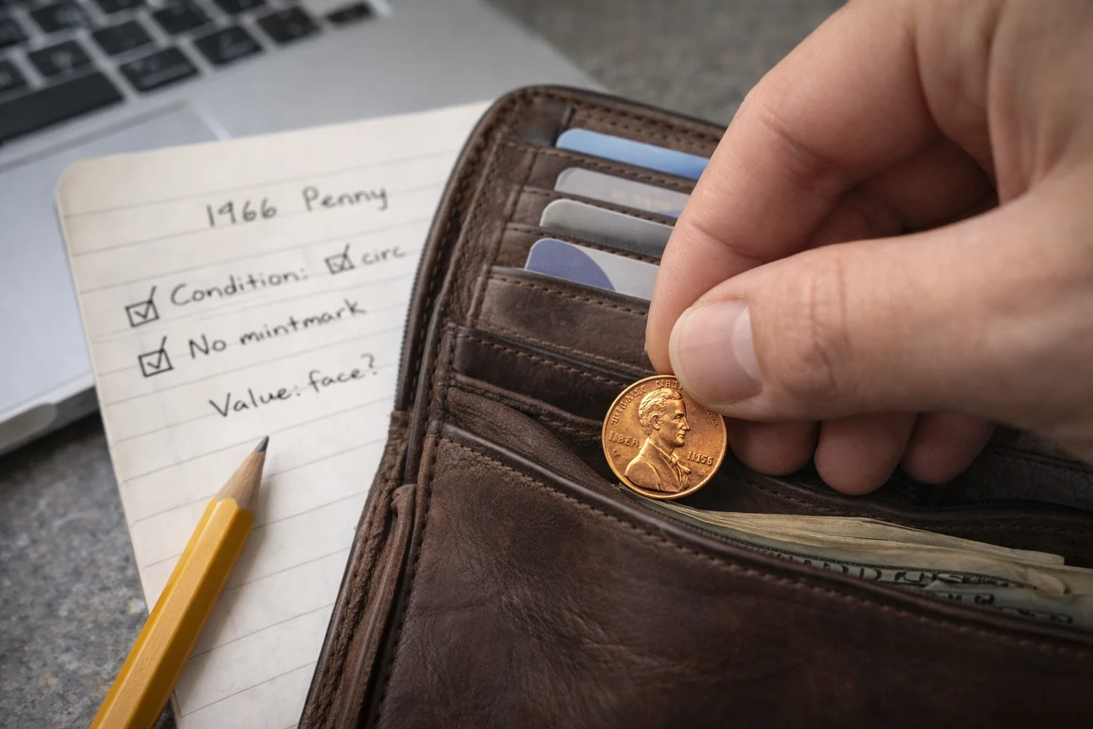 A person decise to spend the 1966 Linkoln cent.